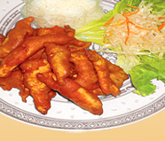 Chicken in sweet and sour sauce